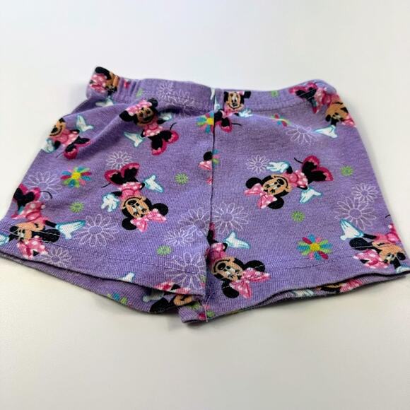 Disney Minnie Mouse Toddler Girls Summer Sleep Set Purple Pink Flowers Size 12M - Picture 7 of 12